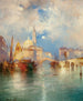 Wschód księżyca w Chioggia, Wenecja - Thomas Moran — widok dzieła