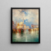 Wschód księżyca w Chioggia, Wenecja - Thomas Moran — oprawiony obraz na ścianie