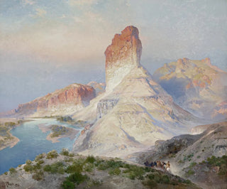 Thomas Moran - The Castle Rock Green River Wyoming Indian Summer Green River Wyoming.webp