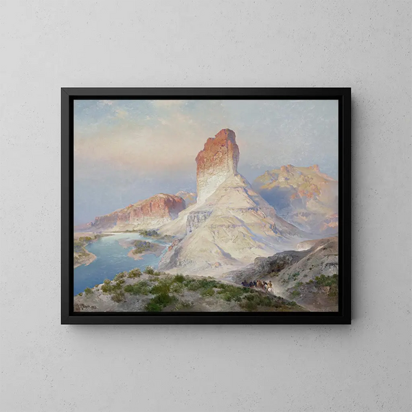 L'été indien à Green River, Wyoming - Thomas Moran — oprawiony obraz na ścianie