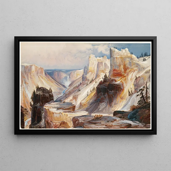 Le Grand Canyon Yellowstone - Thomas Moran — oprawiony obraz na ścianie