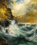 La vague qui recule - Thomas Moran — widok dzieła