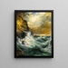 La vague qui recule - Thomas Moran — oprawiony obraz na ścianie
