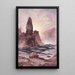 Les Tours de Tower Falls Yellowstone - Thomas Moran — oprawiony obraz na ścianie