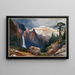 Spadające wodospady wieży i góry siarki, Yellowstone - Thomas Moran — oprawiony obraz na ścianie