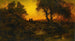 pejzaż o zmierzchu, ucieczka do Egiptu - Thomas Moran — widok dzieła