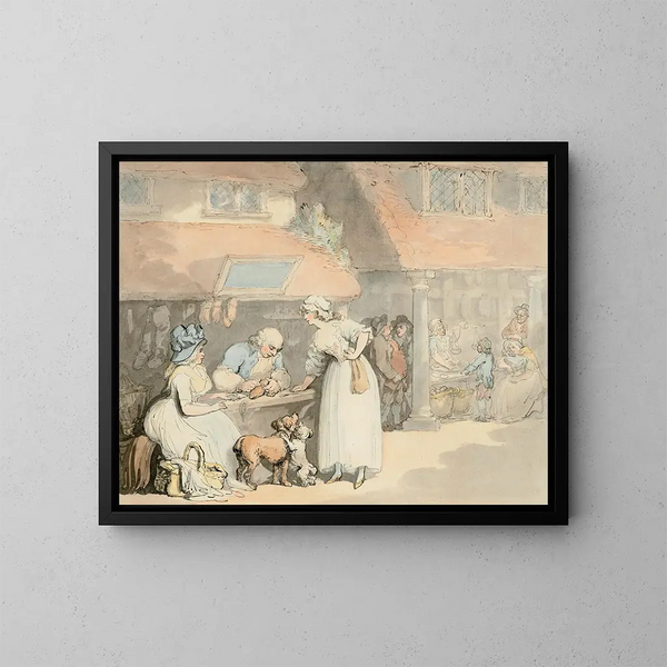 U Kowala - Thomas Rowlandson — oprawiony obraz na ścianie