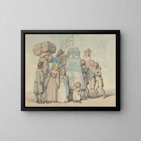 Le Cabinet de curiosités - Thomas Rowlandson — oprawiony obraz na ścianie