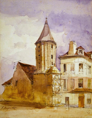 Thomas Shotter Boys - La Tour Alexandre en 1827 et la fontaine SaintVictor.webp