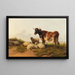 Moutons et vaches dans le pré - Thomas Sidney Cooper — oprawiony obraz na ścianie
