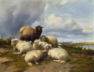 Burza nad łąkami Canterbury - Thomas Sidney Cooper — widok dzieła
