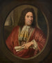 portret mężczyzny trzymającego partię w owalnym ramieniu - Thomas van der Wilt — widok dzieła