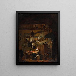 Thomas Wijck - Interior of a Dutch Farm Cottage.webp