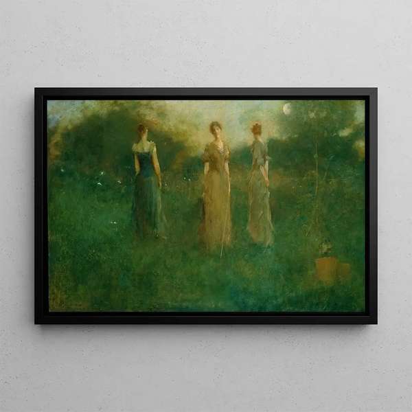W ogrodzie - Thomas Wilmer Dewing — oprawiony obraz na ścianie