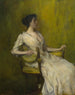 Dama w bieli - Thomas Wilmer Dewing — widok dzieła