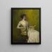 Dama w bieli - Thomas Wilmer Dewing — oprawiony obraz na ścianie