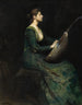 Dame au luth - Thomas Wilmer Dewing — widok dzieła