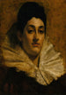 Portret Frances C Houston - Thomas Wilmer Dewing — widok dzieła