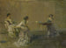 Le Commérage - Thomas Wilmer Dewing — widok dzieła