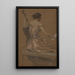 Le Musicien - Thomas Wilmer Dewing — oprawiony obraz na ścianie