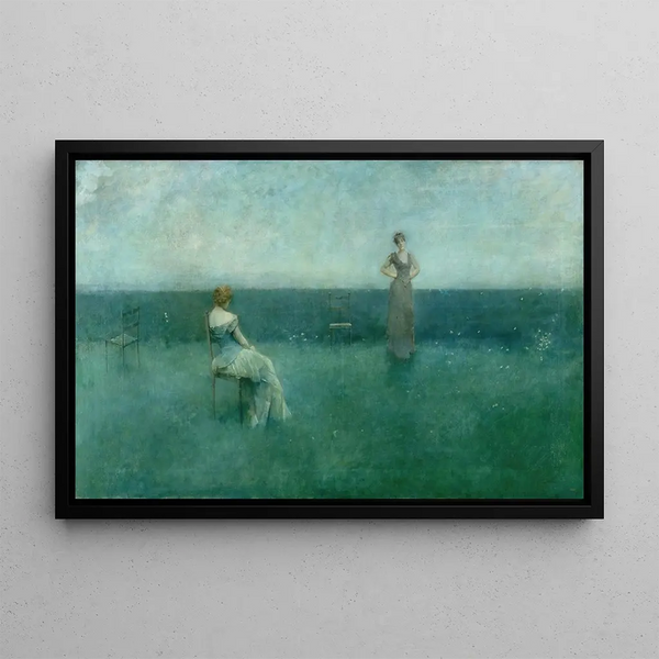 La Récitation - Thomas Wilmer Dewing — oprawiony obraz na ścianie