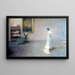 La robe blanche - Thomas Wilmer Dewing — oprawiony obraz na ścianie