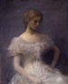 Młoda dziewczyna siedząca - Thomas Wilmer Dewing — widok dzieła