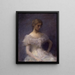 Młoda dziewczyna siedząca - Thomas Wilmer Dewing — oprawiony obraz na ścianie