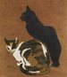 dwóch kotów - Théophile Alexandre Steinlen — widok dzieła