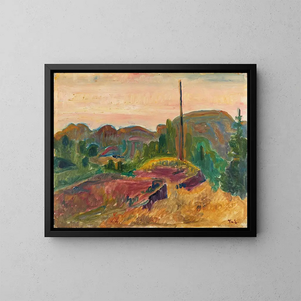 pejzaż wieczorny - Thorvald Erichsen — oprawiony obraz na ścianie