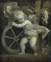 Kupidyna z kołem czasu - Titian — widok dzieła