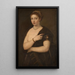 Młoda dziewczyna w futrze - Titian — oprawiony obraz na ścianie