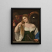 Portret kobiety podczas toalety - Titian — oprawiony obraz na ścianie