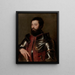 Portret mężczyzny w zbroi - Titian — oprawiony obraz na ścianie