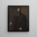 Portret kupca i kolekcjonera z Norymbergi Willibalda Imhoffa starszego 1519-1580 - Titian — oprawiony obraz na ścianie