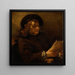 Titus van Rijn, syn artysty czytający - Rembrandt van Rijn — oprawiony obraz na ścianie