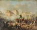 Epizoda rewolucji 1848 roku, oficer dowodzący ogniem na ludzi - Tony de Bergue — widok dzieła