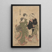 Courtesan followed by Shinso and two Kamuro - Torii Kiyonaga — oprawiony obraz na ścianie