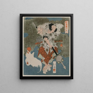 Totoya Hokkei - Sarutahiko from The Cave Door of Spring.webp