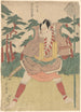 Aktor z kijem i mieczem - Toyokuni Utagawa — widok dzieła