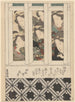 Tête de six courtisanes regardant à travers une lourde fenêtre en treillis de bois - Toyokuni Utagawa — widok dzieła