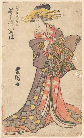 Toyokuni Utagawa - Woman with Court Costume with Elaborate Head Dress.webp