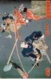 Miyamoto Musashi tnący tengu - Tsukioka Yoshitoshi — widok dzieła