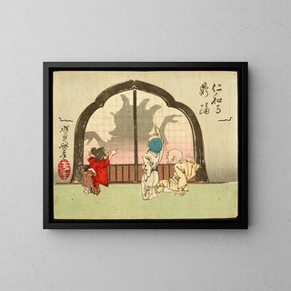 Tsukioka Yoshitoshi - The Dancing Pot at the Temple Ninnaji.webp