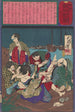 Le viol collectif de la petite amie de Hisaz, Omatsu - Tsukioka Yoshitoshi — widok dzieła