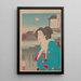 L'aube lunaire du quartier des théâtres Shibaimachi no akatsuki - Tsukioka Yoshitoshi — oprawiony obraz na ścianie