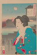 L'aube lunaire du quartier des théâtres Shibaimachi no akatsuki - Tsukioka Yoshitoshi — widok dzieła