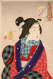 Pragnienie spotkania kogoś, kurtyzany z okresu Kaei 1848-1853 - Tsukioka Yoshitoshi — widok dzieła