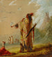 Un Indien Shoshone fumant - Alfred Jacob Miller — widok dzieła