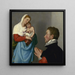 Uczony w modlitwie przed Madonną - Giovanni Battista Moroni — oprawiony obraz na ścianie